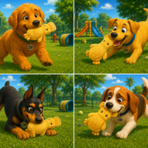 Crinkle Duck Squeaky Dog Toy β CDP Recommended